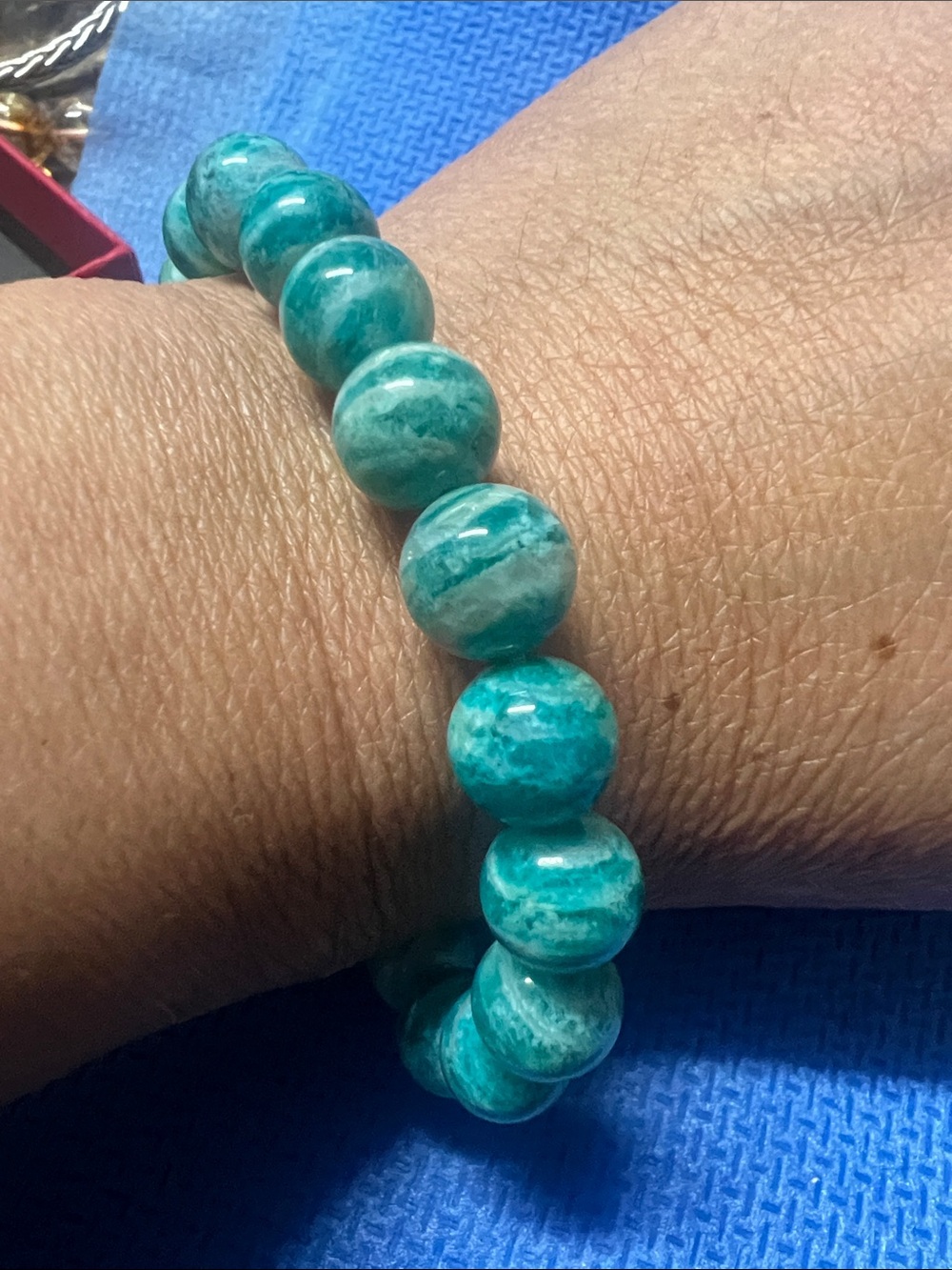 Russian amazonite Beaded Stretch Bracelet - Women Jewelry